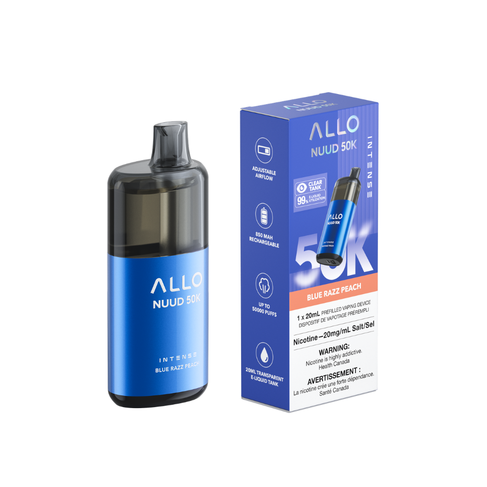 Allo Intense Nuud 50K Disposable Vape-Blue Razz Peach(20ml)