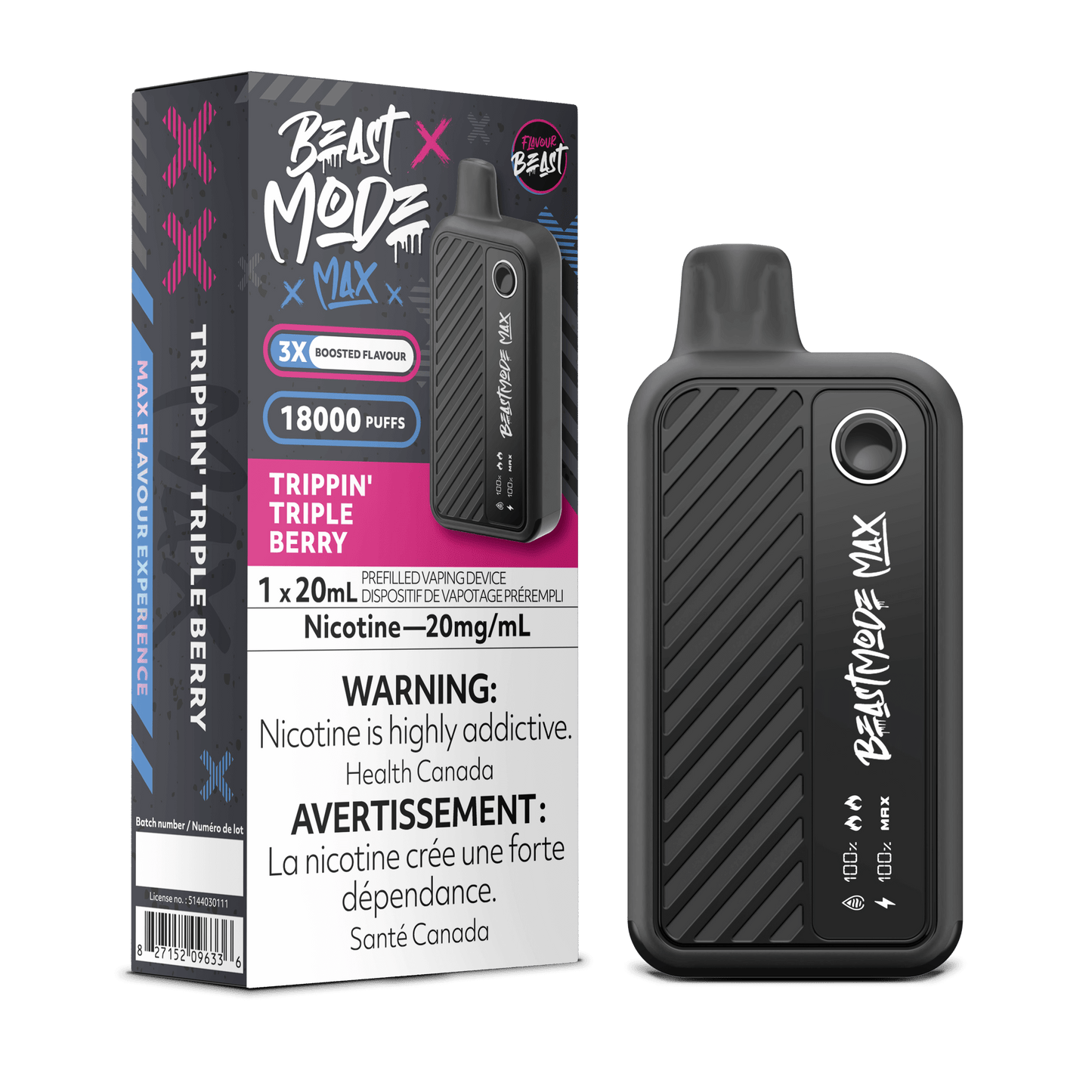 Trippin Triple Berry - Flavour Beast Beast Mode 18K Disposable Vape (20mL)