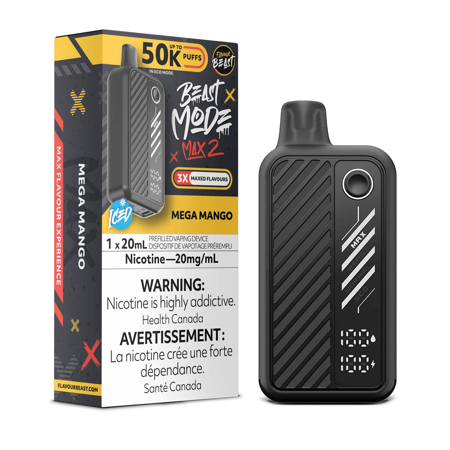 Mega Mango - Flavour Beast Beast Mode Max 2 50K Disposable Vape (20mL)