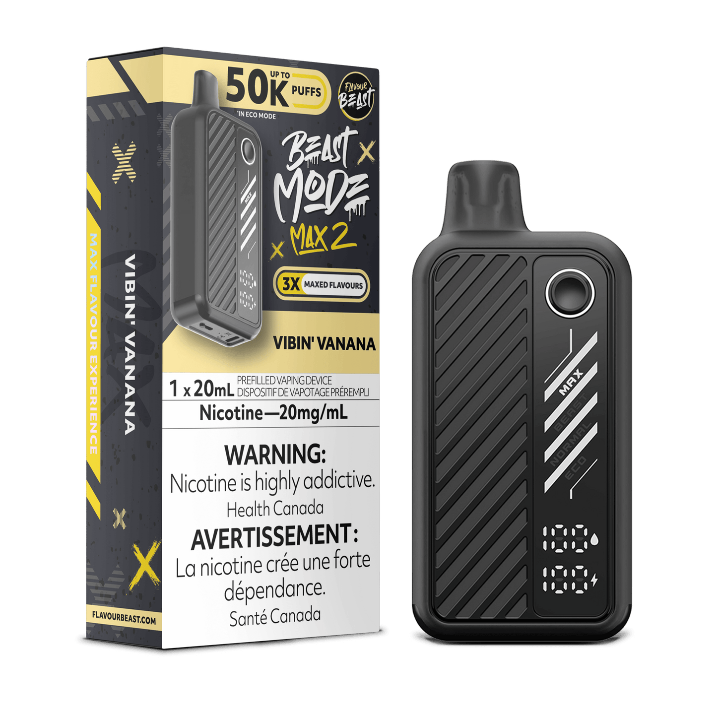 Vibin Vanana - Flavour Beast Beast Mode Max 2 50K Disposable Vape (20mL)