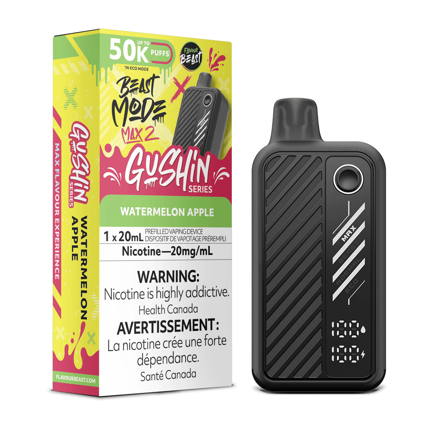 Watermelon Apple Gushin - Flavour Beast Beast Mode Max 50K Disposable Vape