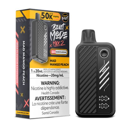 Mad Mango Peach - Flavour Beast Beast Mode Max 50k Disposable Vape (20mL)