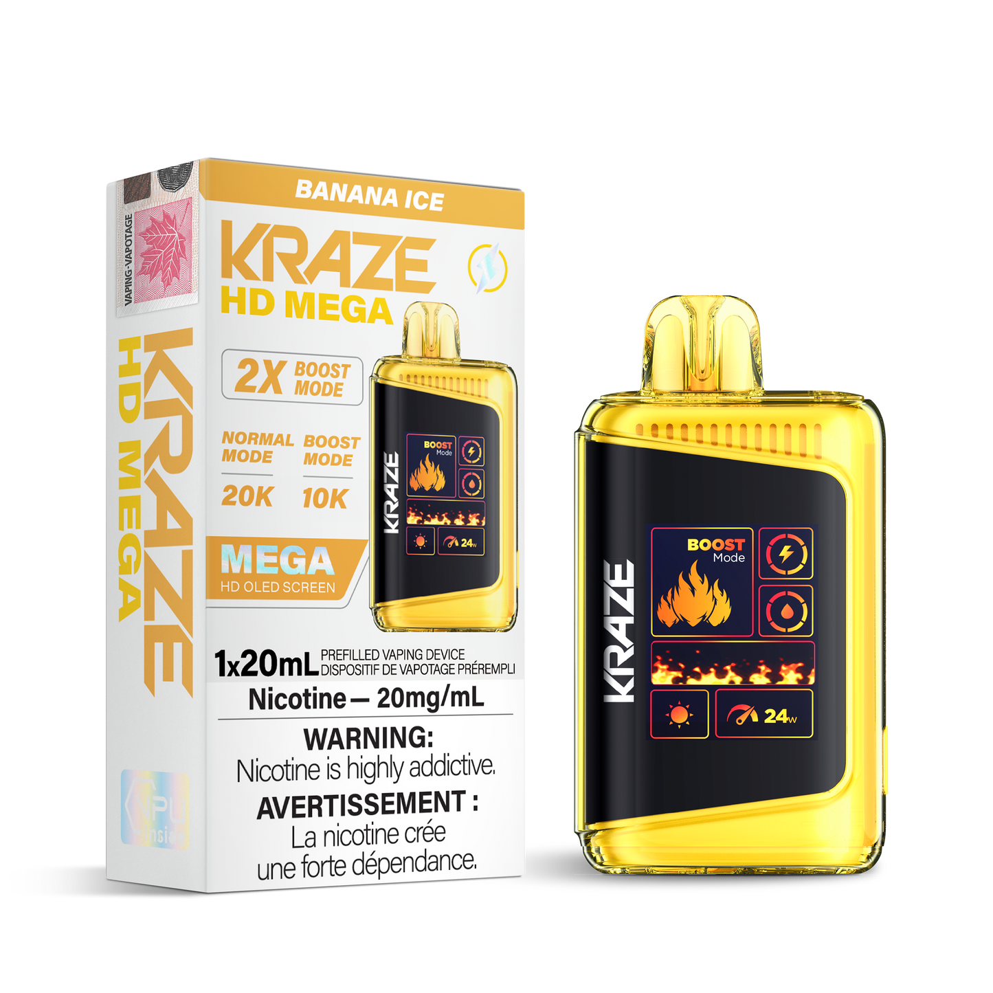 Kraze 2x Boost Mode Banana Ice