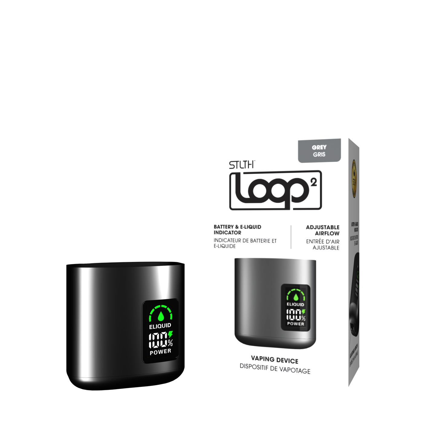 Stlth Loop2 Vaping Rechargable Battery (Grey)