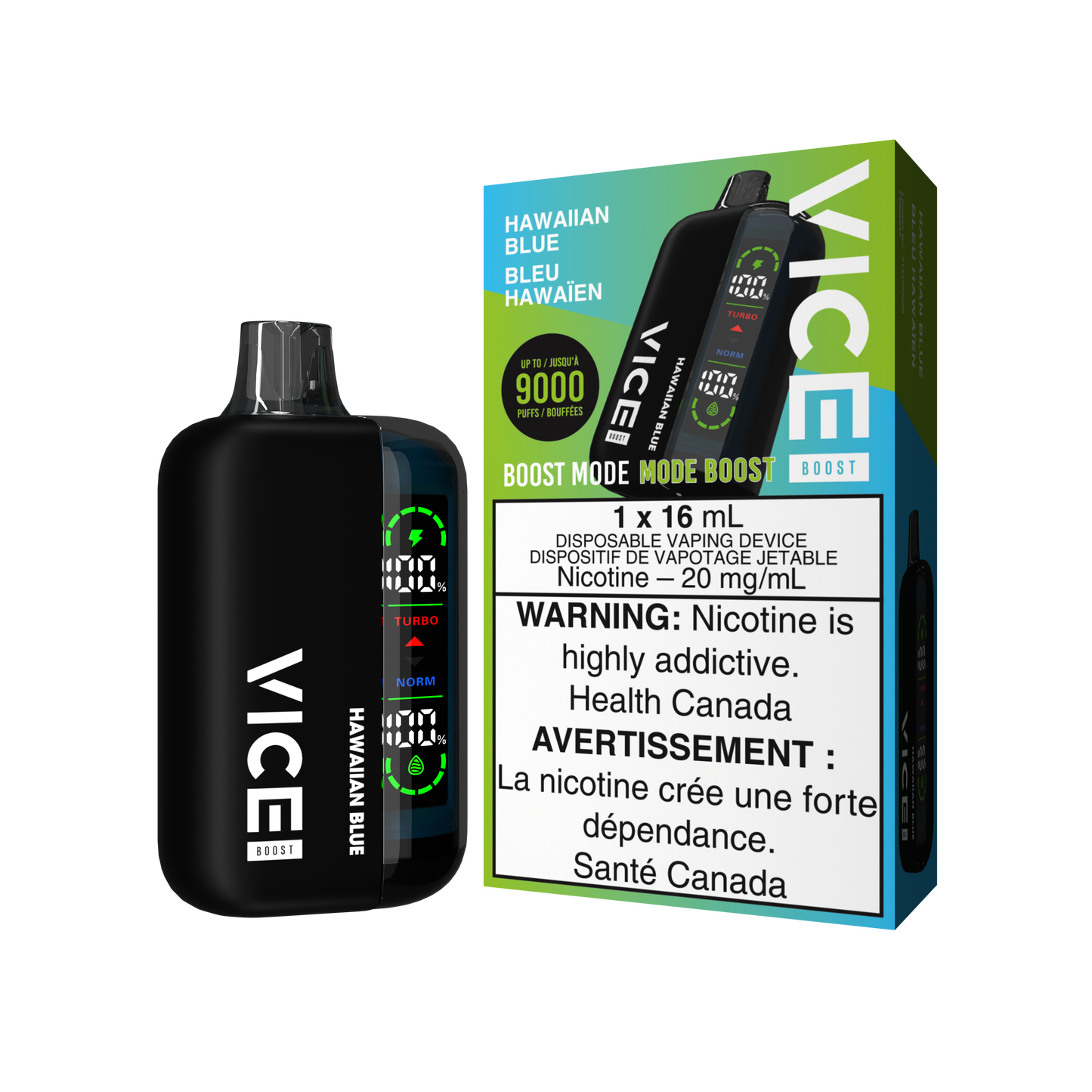 Vice Boost Mode Hawaiian Blue 16mL 9000 Puffs 20mg