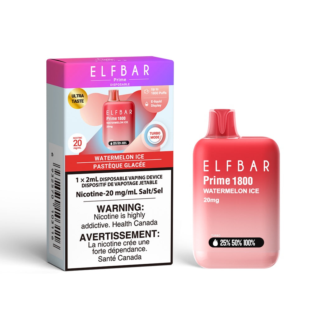 Watermelon Ice - Elf Bar Prime 1800 Disposable Vape