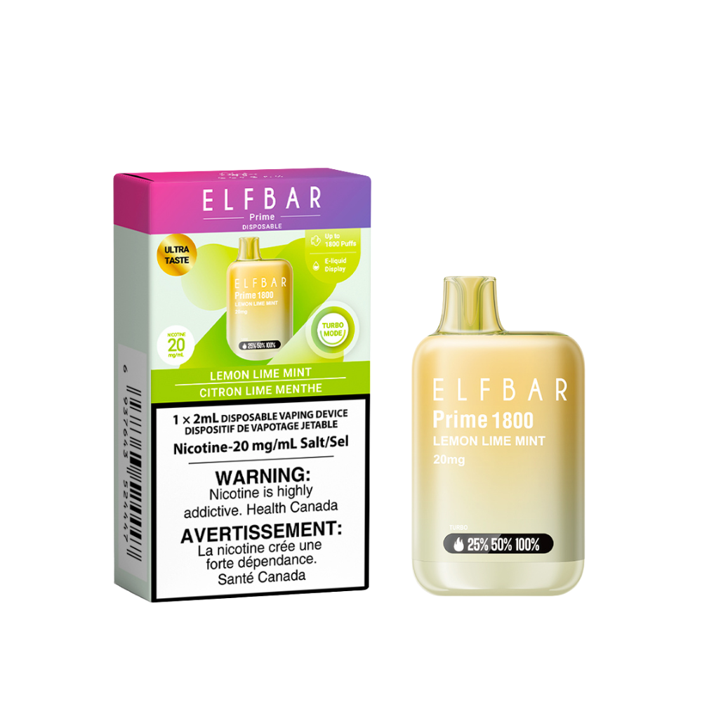 Lemon Lime Mint - Elf Bar Prime 1800 Disposable Vape