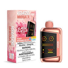 Peach Watermelon Ice - Kraze Mega X 48K Disposable Vape (20mL)
