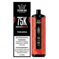 Al Fakher Crown Bar Megamax 75K Disposable Vape - Two Apple