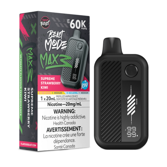 Flavour Beast Mode Max 3 60K – Supreme Strawberry Kiwi Iced