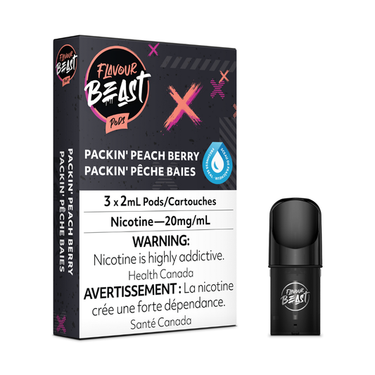 Flavour Beast Pods – Packin' Peach Berry (3 Pack)