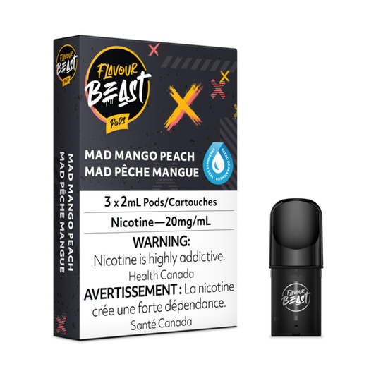 Flavour Beast Pods – Mad Mango Peach (3 Pack)