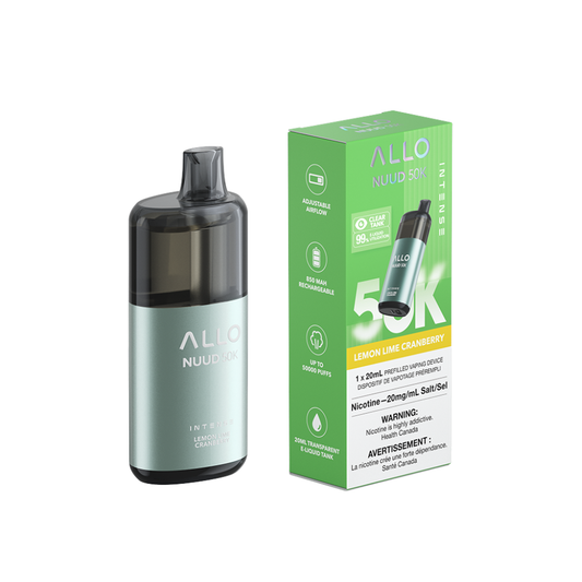 Allo Intense Nuud 50K Disposable Vape -Lemon lime cranberry(20ml)