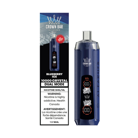 Al Fakher Crown Bar Crystal 10000 Disposable Vape - Blueberry Ice