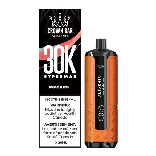 Al Fakher Crown Bar Hypermax 30K Disposable Vape - Peach Ice