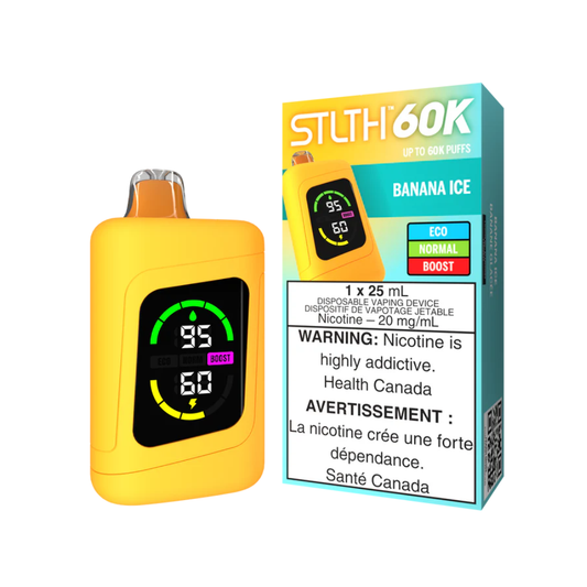 Banana Ice - STLTH 60K Disposable Vape (25mL)