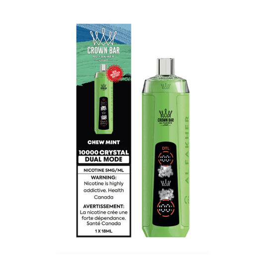 Al Fakher Crown Bar Crystal 10000 Disposable Vape - Chew Mint