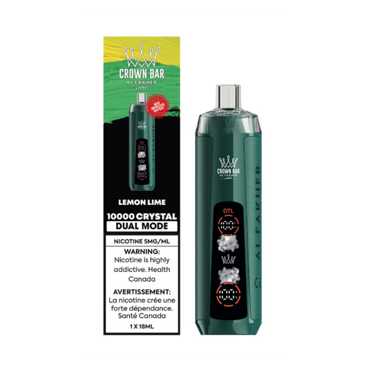 Al Fakher Crown Bar Crystal 10000 Disposable Vape - Lemon Lime