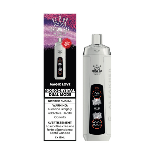 Al Fakher Crown Bar Crystal 10000 Disposable Vape - Magic Love