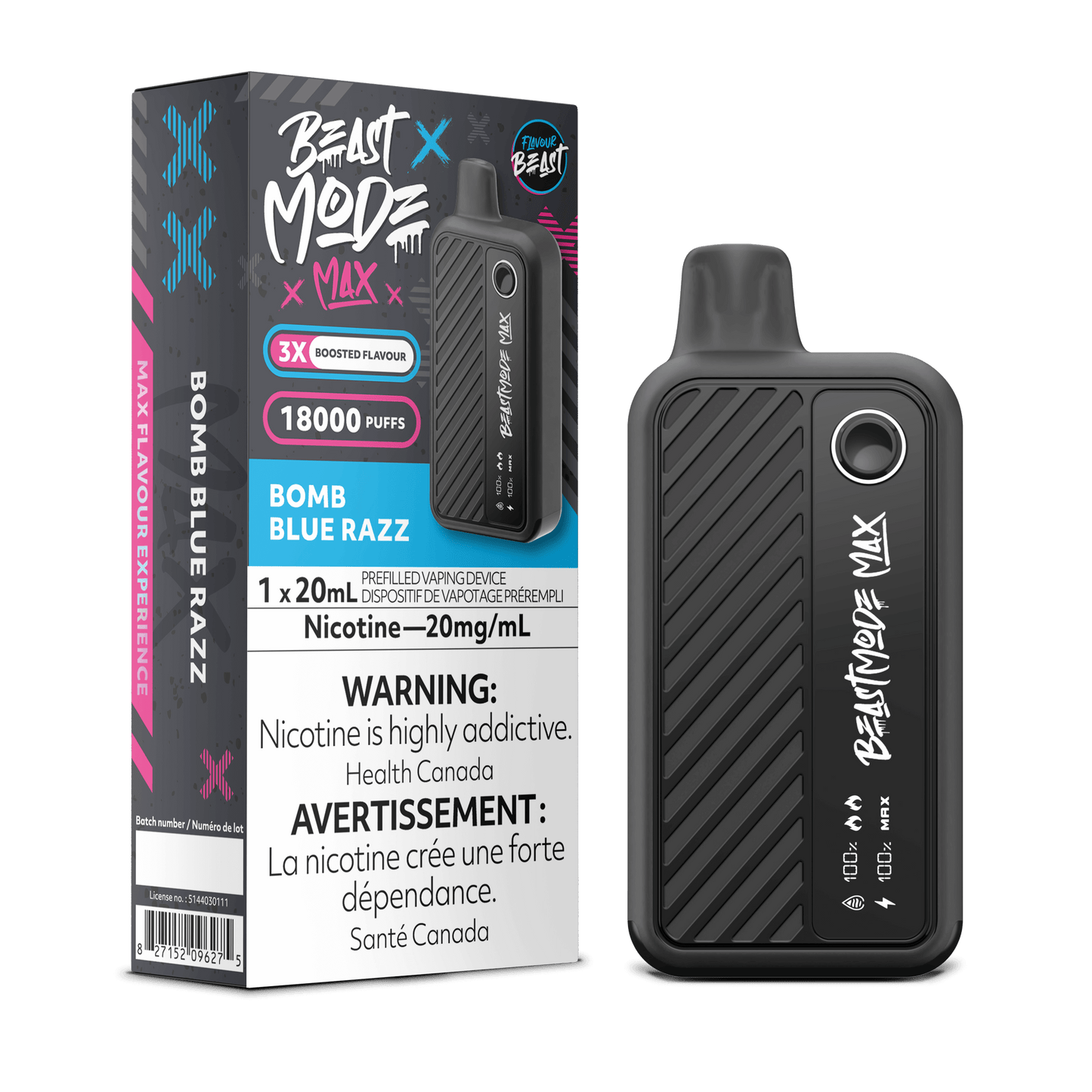 Bomb BluerRazz - Flavour Beast Beast Mode 18K Disposable Vape (20mL)