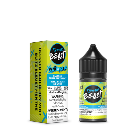 Flavour Beast Vape Juice Salt Nic -  Blessed Blueberry Mint (30mL)