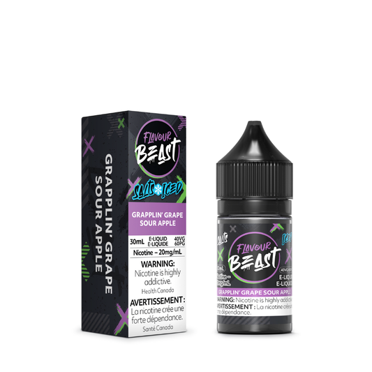 Flavour Beast Vape Juice Salt Nic - Grappin Grape Sour Apple Iced (30mL)