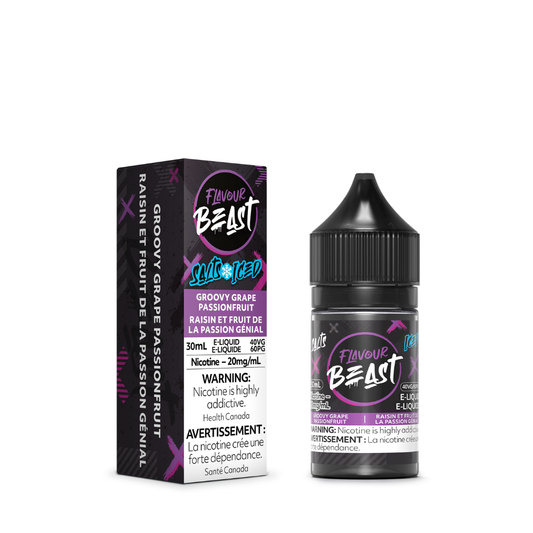 Flavour Beast Vape Juice Salt Nic - Groovy Grape Passionfruit (30mL)