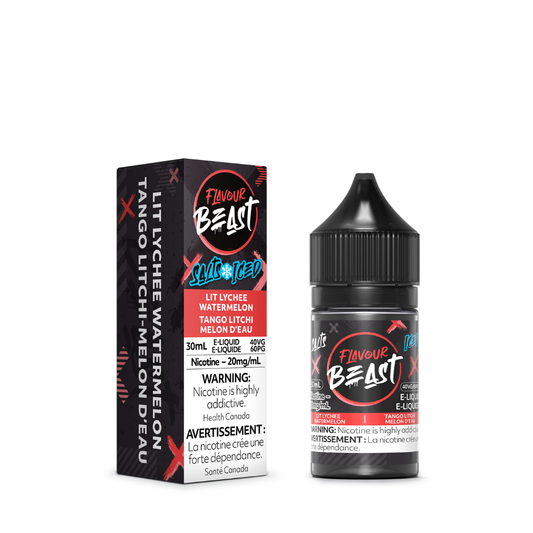 Flavour Beast Vape Juice Salt Nic - Lit Lychee Watermelon Iced (30mL)