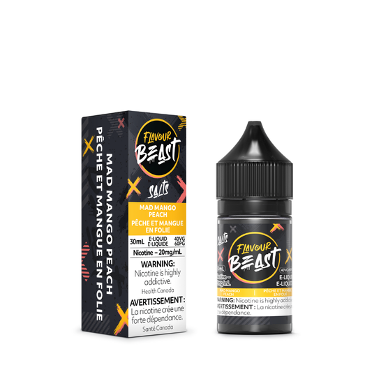 Flavour Beast Vape Juice Salt Nic - Mad Mango Peach (30mL)