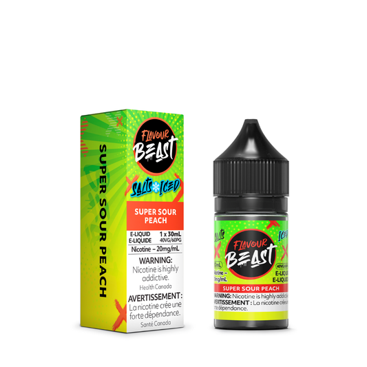 Flavour Beast Vape Juice Salt Nic - Super Sour Peach Iced (30mL)