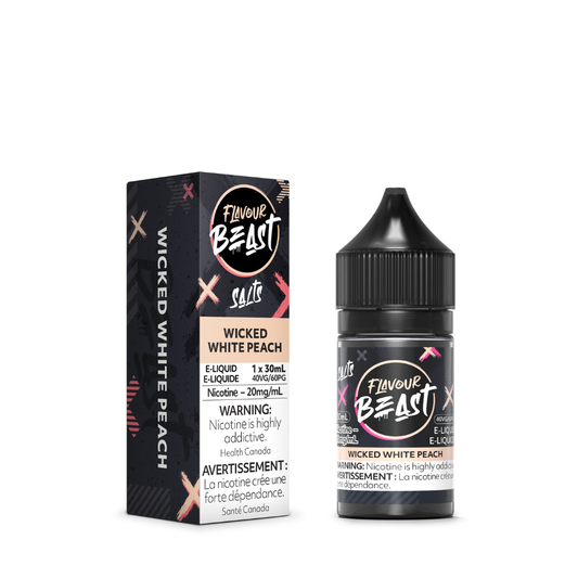 Flavour Beast Vape Juice Salt Nic - Wicked White Peach (30mL)