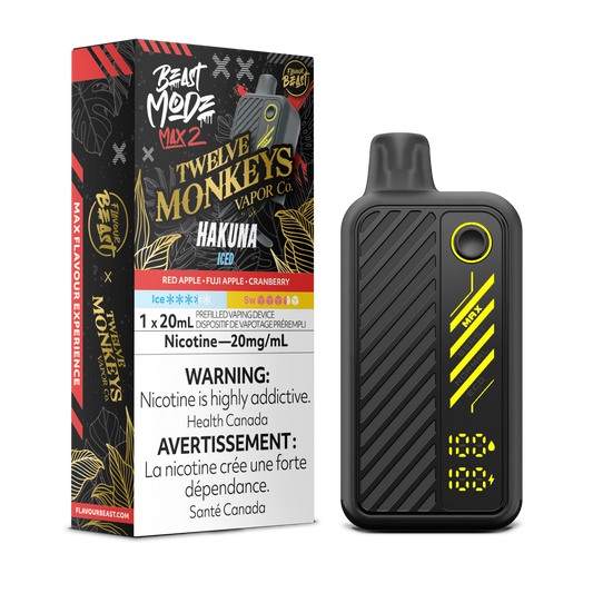 Flavour Beast Beast Mode Twelve Monkeys Disposable Vape -Hakuna Iced