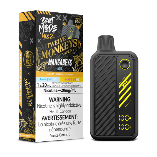 Flavour Beast Beast Mode Twelve Monkeys Disposable Vape -Mangabeys Iced