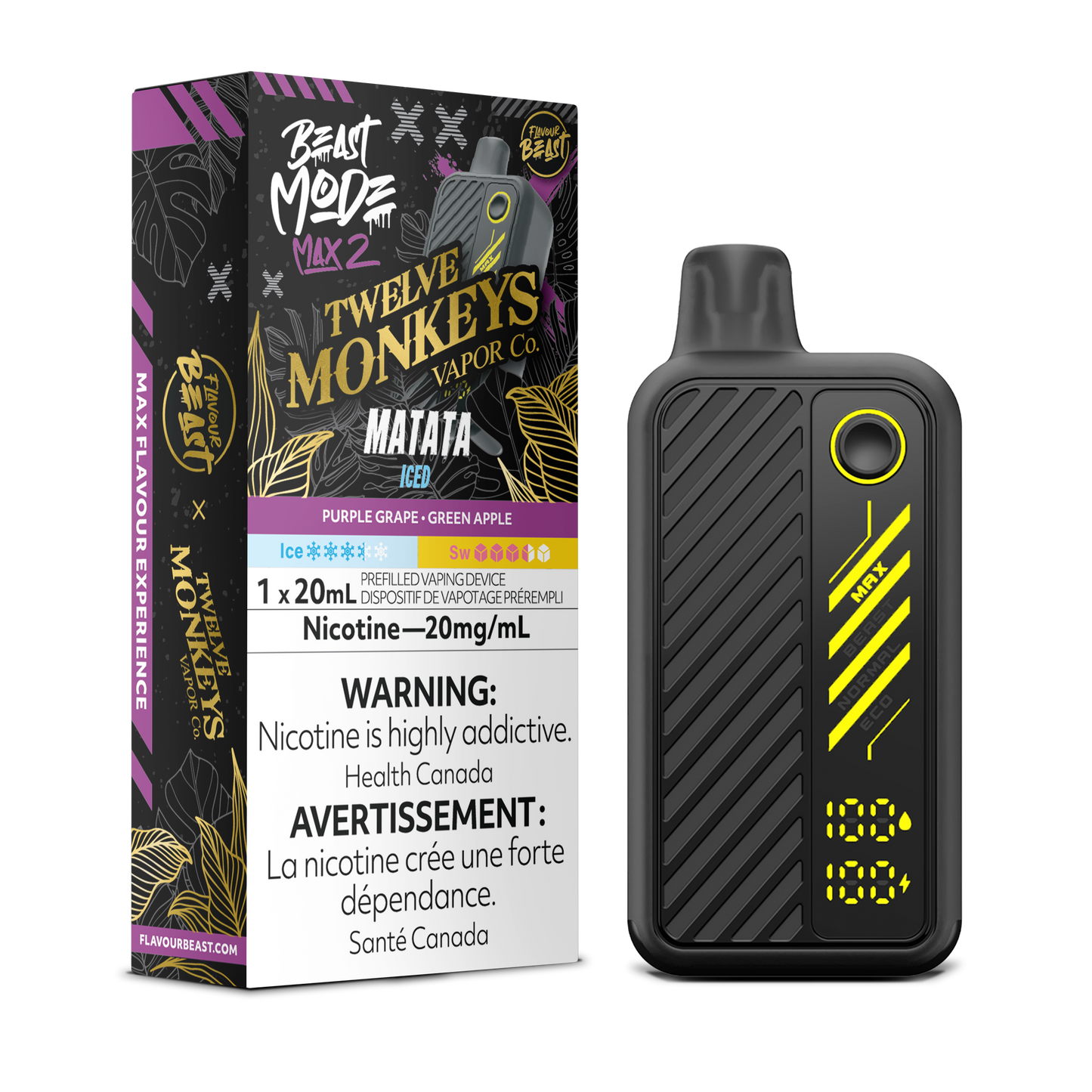 Flavour Beast Beast Mode Twelve Monkeys Disposable Vape 50k – Matata Iced