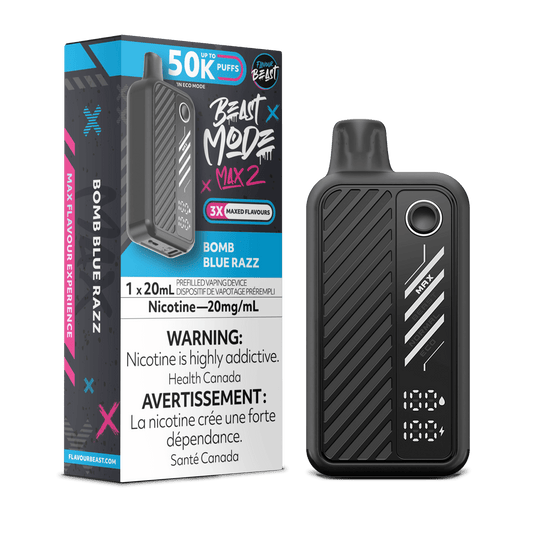 Bomb Blue Razz - Flavour Beast Beast Mode Max 2 50K Disposable Vape (20mL)