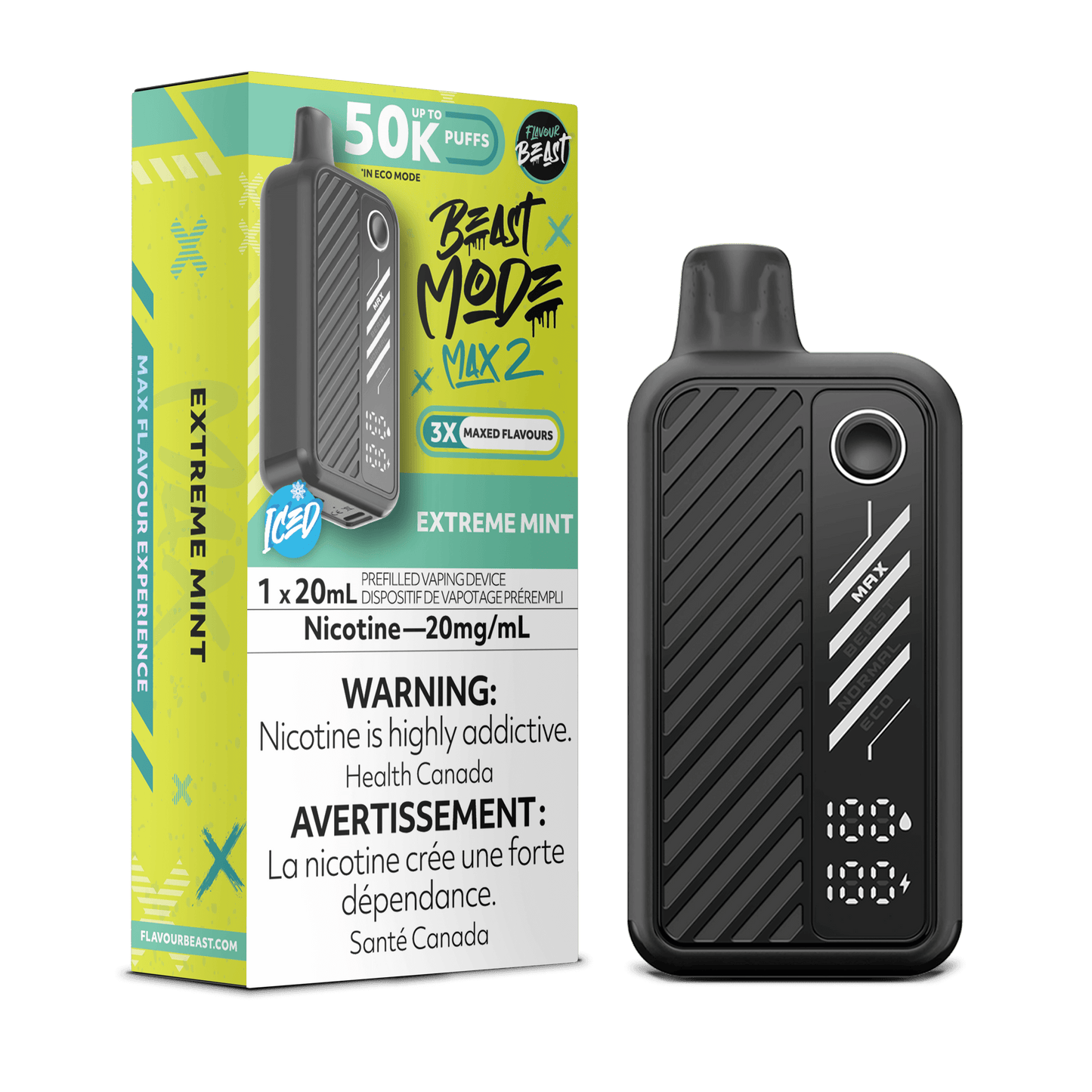 Extreme Mint - Flavour Beast Beast Mode Max 2 50K Disposable Vape (20mL)