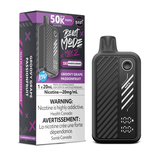 Groovy Grape Passionfruit - Flavour Beast Beast Mode Max 2 50K Disposable Vape (20mL)