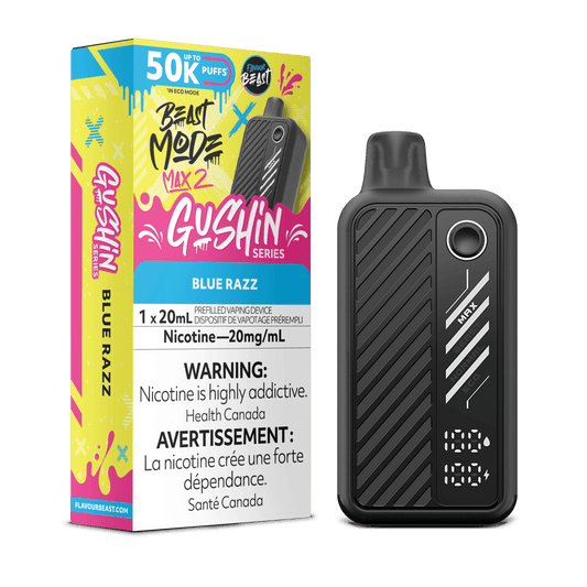 Blue Razz Gushin - Flavour Beast Beast Mode Max 50K Disposable Vape (20mL)