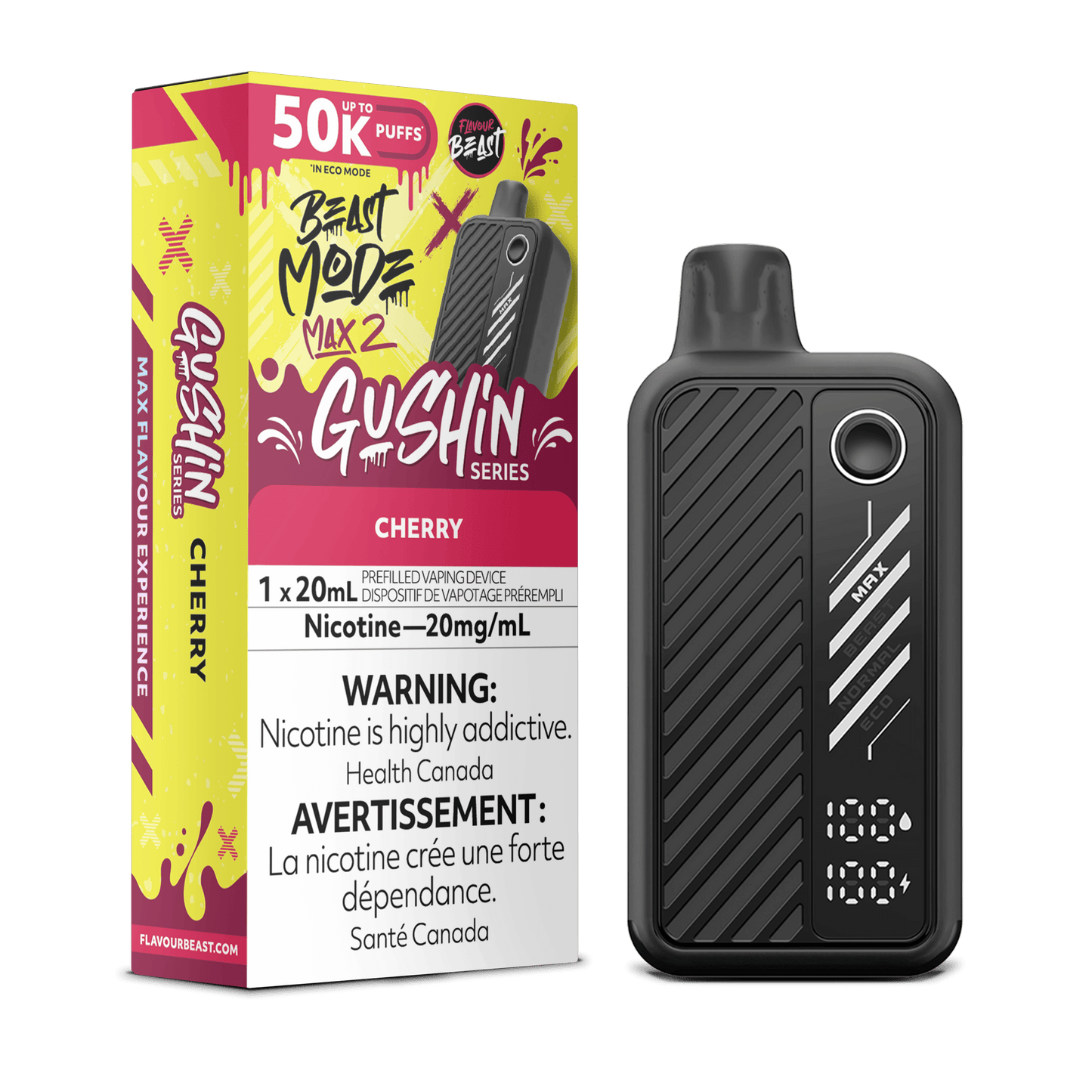Cherry Gushin - Flavour Beast Beast Mode Max 50K Disposable Vape (20mL)