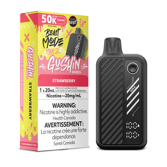 Strawberry Gushin - Flavour Beast Beast Mode Max 50K Disposable Vape (20mL)