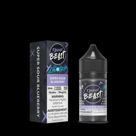 Flavour Beast Vape Juice Salt Nic - Super Sour Blueberry Iced (30mL)