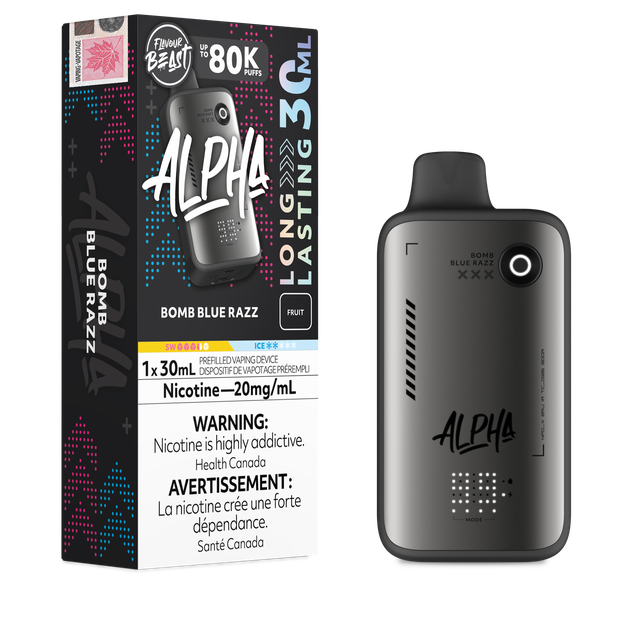 Bomb Blue Razz - Flavour Beast Alpha 80K Disposable Vape (30ml)