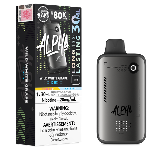 Wild White Grape Iced - Flavour Beast Alpha 80K Disposable Vape (30ml)