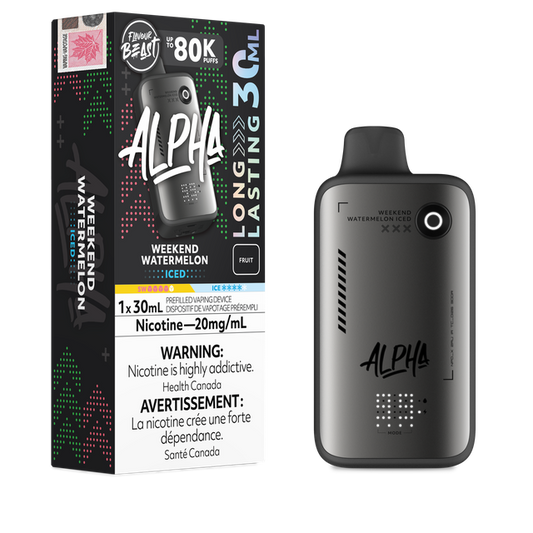 Flavour Beast Alpha Disposable vape 30ml (80k puffs)  - Weekend Watermelon Iced