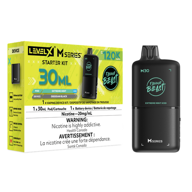 Flavour Beast Level X M Series Starter Kit - Extreme Mint Iced (30mL / 20mg/mL)