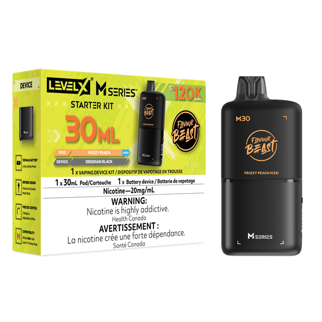 Flavour Beast Level X M Series Starter Kit - Frizzy Peach Iced (30mL / 20mg/mL)