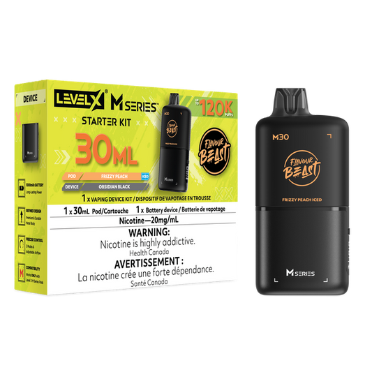 Flavour Beast Level X M Series Starter Kit - Frizzy Peach Iced (30mL / 20mg/mL)