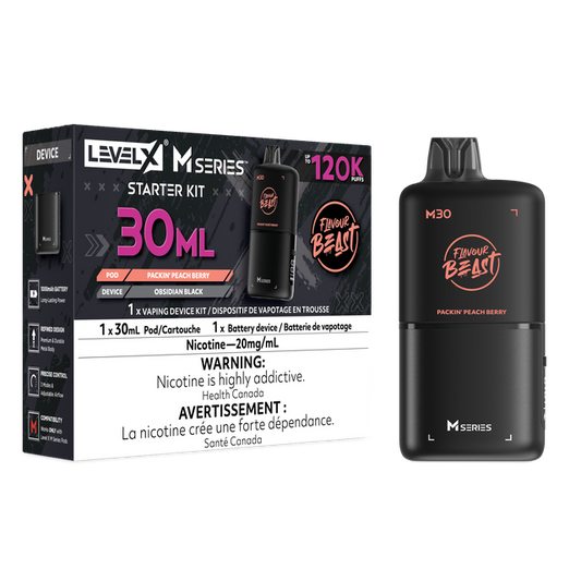 Flavour Beast Level X M Series Starter Kit - Packin Peach Berry(30mL / 20mg/mL)