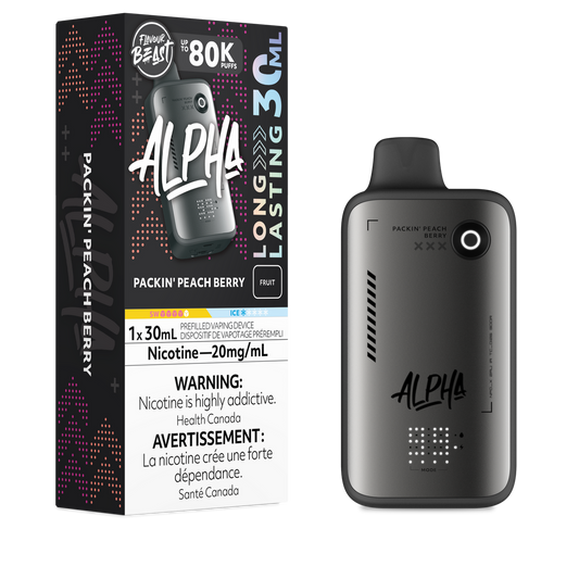 Flavour Beast Alpha Disposable vape 30ml (80k puffs) - Packin Peach Berry