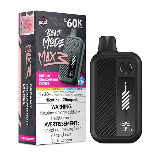 Flavour Beast Beast Mode Max 3 60K Disposable Vape (20mL) - Dreamy Dragonfruit Lychee